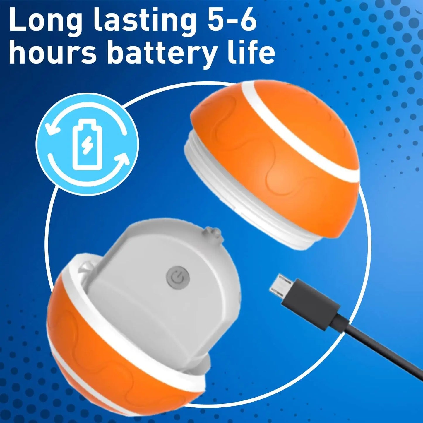 1. Interactive Dog Ball Toy - Automatic Pet Ball for Dogs - Automatic Ball with USB Charging & LED Lights