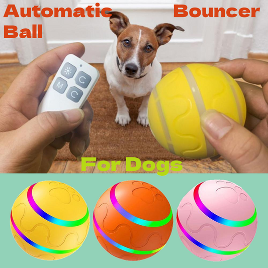 Interactive Dog Ball Toy - Automatic Pet Ball for Dogs - Automatic Ball with USB Charging & LED Lights Active Rolling for