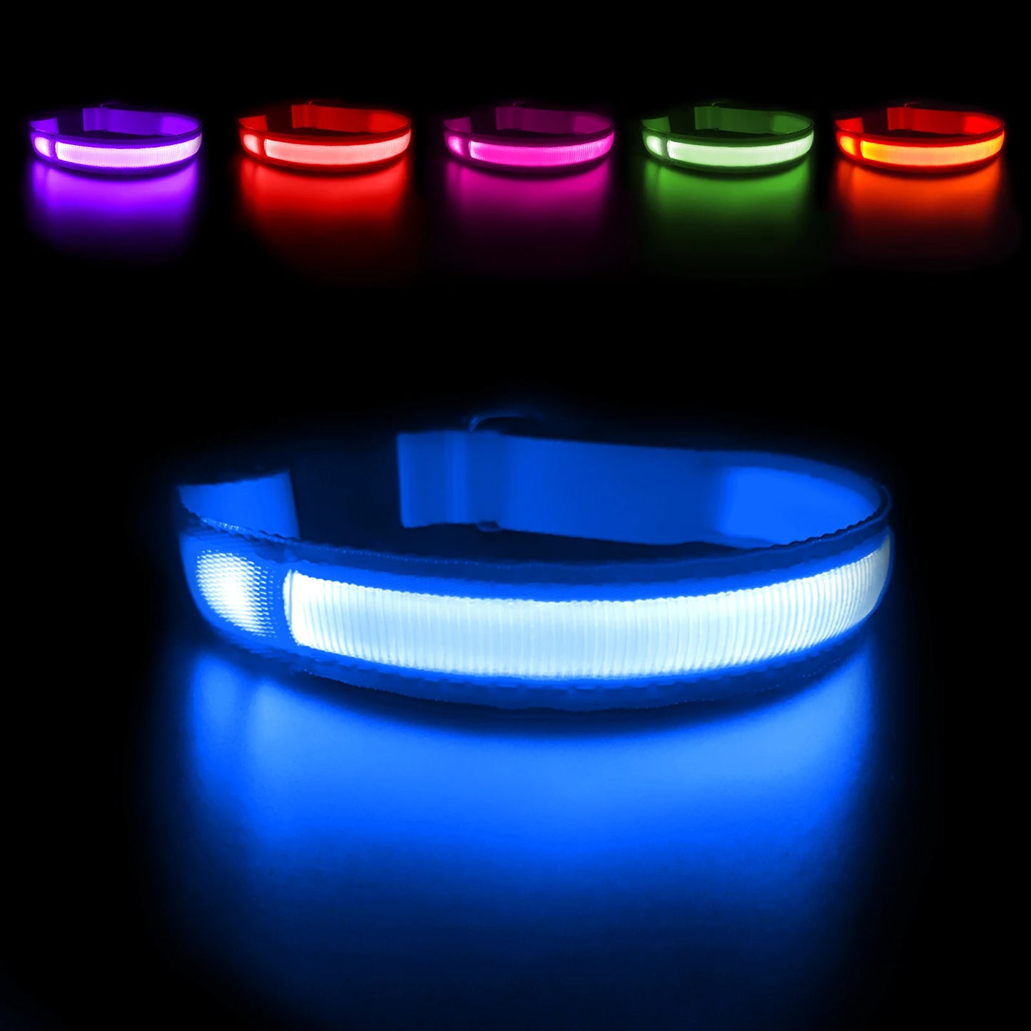 3. MASBRILL Dog Collar Luminous Pet Supplies Dog Collar Waterpoof Safety Collars